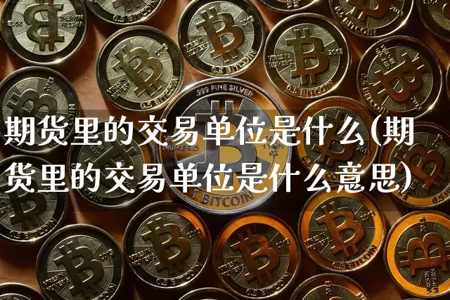 期货里的交易单位是什么(期货里的交易单位是什么意思)_https://www.xjzxxn66.com_未分类_第1张