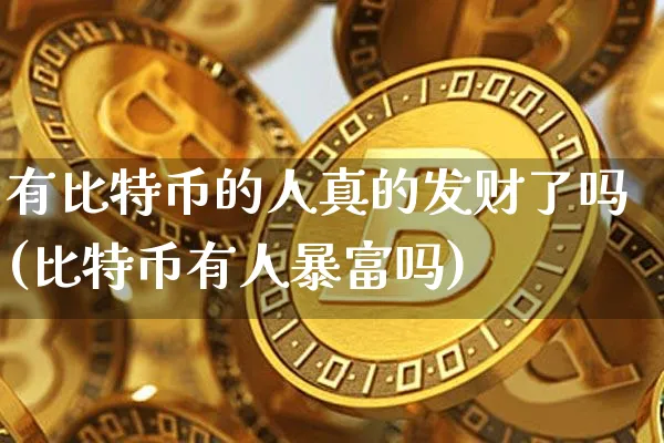 有比特币的人真的发财了吗(比特币有人暴富吗)_https://www.xjzxxn66.com_币圈资讯_第1张