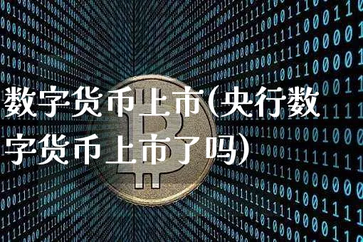 数字货币上市(央行数字货币上市了吗)_https://www.xjzxxn66.com_币圈资讯_第1张