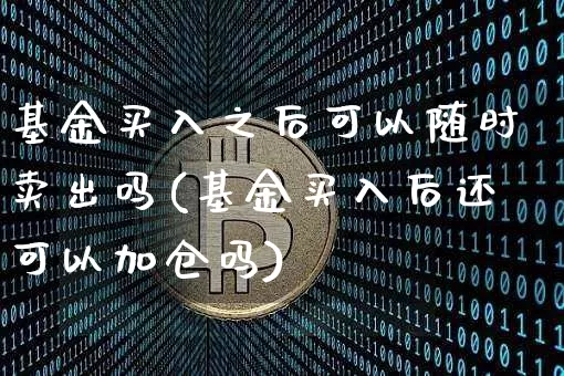 基金买入之后可以随时卖出吗(基金买入后还可以加仓吗)_币圈资讯_第1张_相聚币圈 基金买入之后可以随时卖出吗(基金买入后还可以加仓吗)_https://www.xjzxxn66.com_币圈资讯_第1张