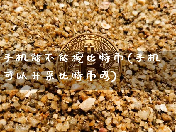 手机能不能挖比特币(手机可以开采比特币吗)_https://www.xjzxxn66.com_币圈资讯_第1张