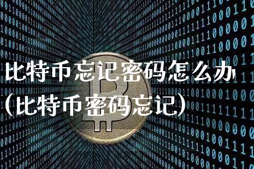 比特币忘记密码怎么办(比特币密码忘记)_https://www.xjzxxn66.com_以太坊_第1张