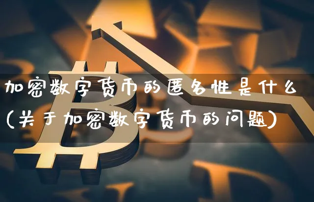 加密数字货币的匿名性是什么(关于加密数字货币的问题)_https://www.xjzxxn66.com_币圈资讯_第1张