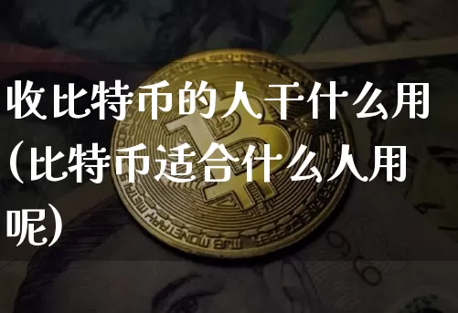 收比特币的人干什么用(比特币适合什么人用呢)_https://www.xjzxxn66.com_币圈资讯_第1张