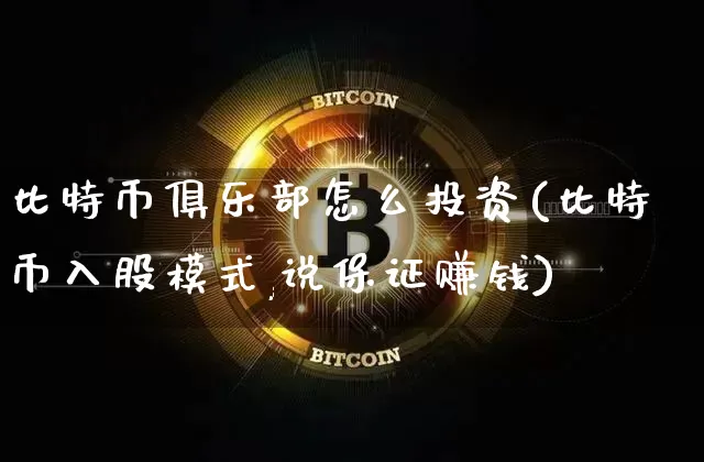 比特币俱乐部怎么投资(比特币入股模式,说保证赚钱)_https://www.xjzxxn66.com_区块链_第1张