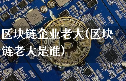 区块链企业老大(区块链老大是谁)_https://www.xjzxxn66.com_区块链_第1张