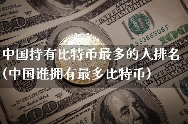 中国持有比特币最多的人排名(中国谁拥有最多比特币)_https://www.xjzxxn66.com_币圈资讯_第1张