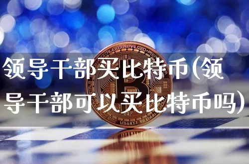 领导干部买比特币(领导干部可以买比特币吗)_https://www.xjzxxn66.com_币圈资讯_第1张
