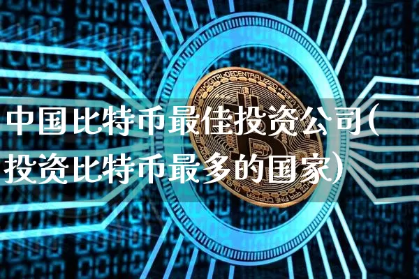 中国比特币最佳投资公司(投资比特币最多的国家)_https://www.xjzxxn66.com_币圈资讯_第1张