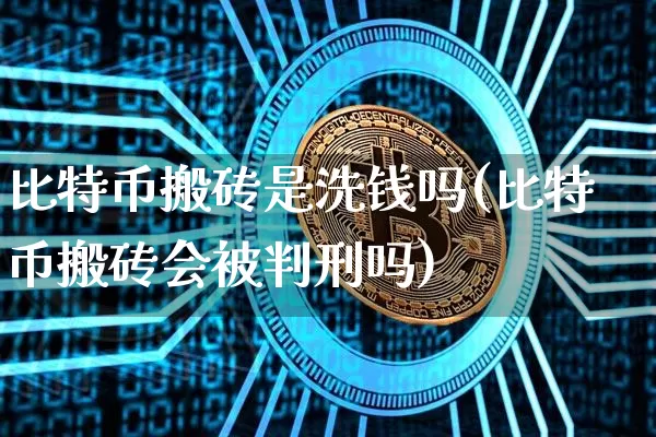 比特币搬砖是洗钱吗(比特币搬砖会被判刑吗)_https://www.xjzxxn66.com_比特币_第1张