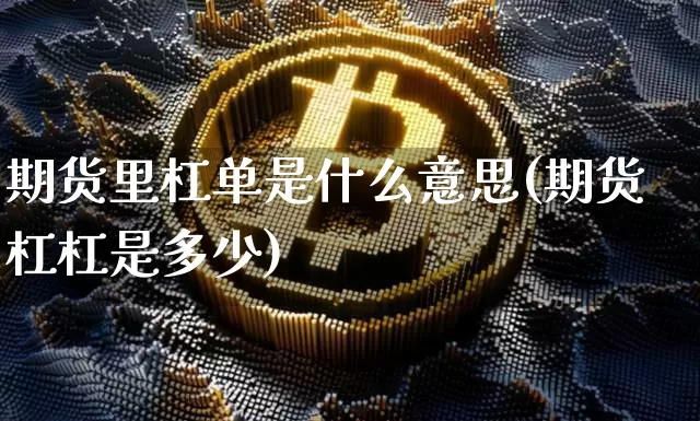 期货里杠单是什么意思(期货杠杠是多少)_区块链_第1张_相聚币圈 期货里杠单是什么意思(期货杠杠是多少)_https://www.xjzxxn66.com_区块链_第1张